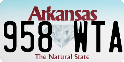 AR license plate 958WTA
