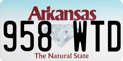 AR license plate 958WTD