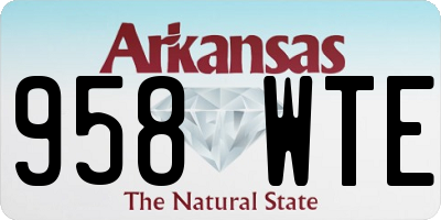 AR license plate 958WTE