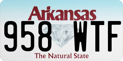 AR license plate 958WTF