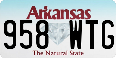 AR license plate 958WTG