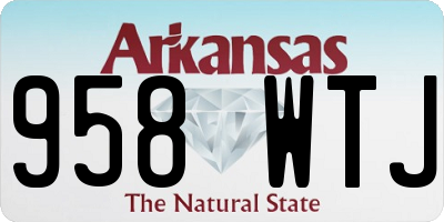 AR license plate 958WTJ