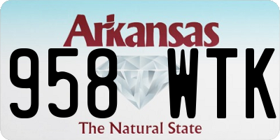 AR license plate 958WTK