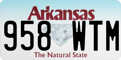 AR license plate 958WTM