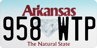 AR license plate 958WTP