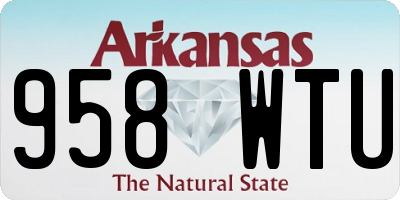 AR license plate 958WTU