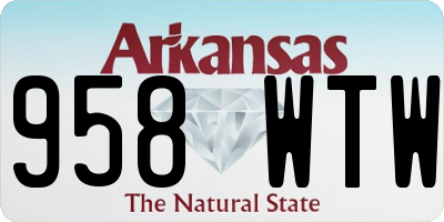 AR license plate 958WTW