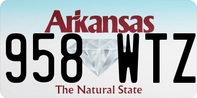 AR license plate 958WTZ