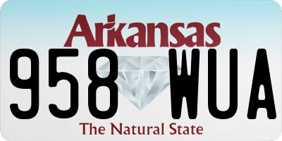 AR license plate 958WUA