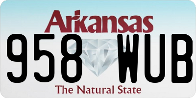 AR license plate 958WUB