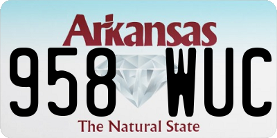 AR license plate 958WUC
