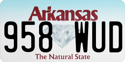 AR license plate 958WUD