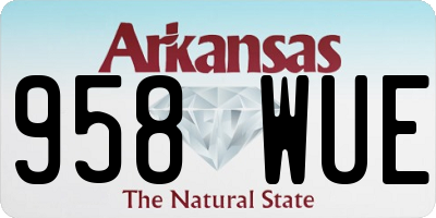 AR license plate 958WUE