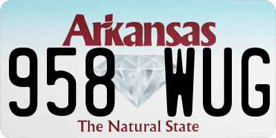 AR license plate 958WUG
