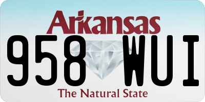 AR license plate 958WUI