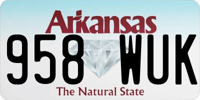 AR license plate 958WUK