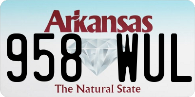 AR license plate 958WUL