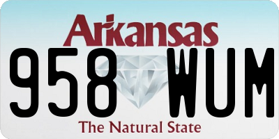 AR license plate 958WUM