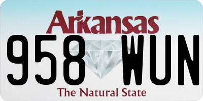 AR license plate 958WUN