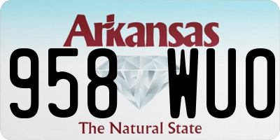 AR license plate 958WUO