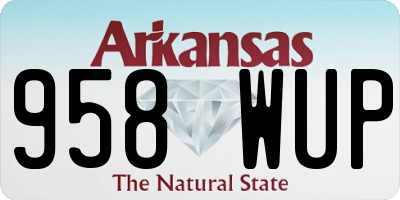 AR license plate 958WUP