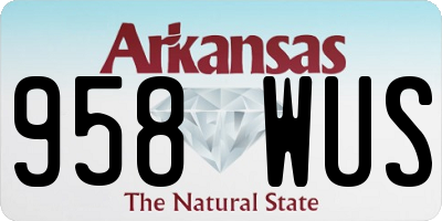 AR license plate 958WUS