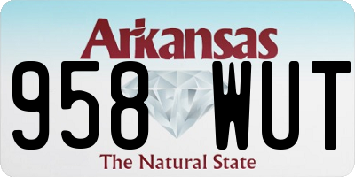 AR license plate 958WUT
