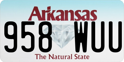 AR license plate 958WUU