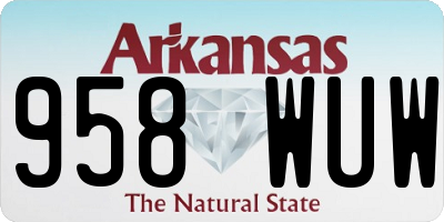 AR license plate 958WUW