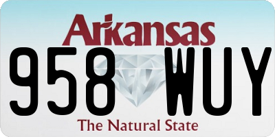 AR license plate 958WUY