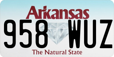 AR license plate 958WUZ