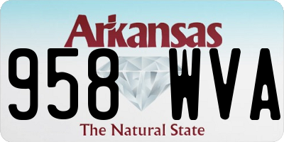 AR license plate 958WVA