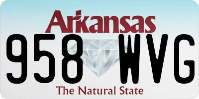 AR license plate 958WVG