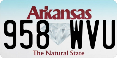 AR license plate 958WVU