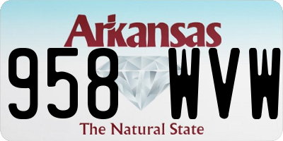 AR license plate 958WVW