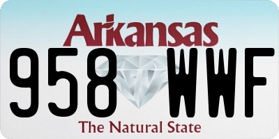 AR license plate 958WWF