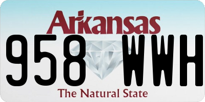 AR license plate 958WWH