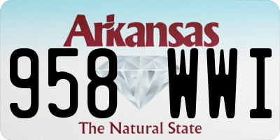 AR license plate 958WWI