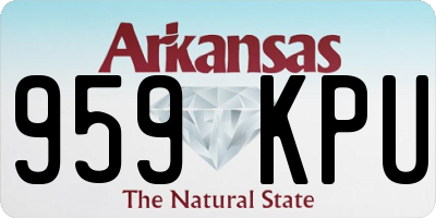 AR license plate 959KPU