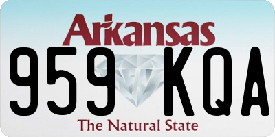 AR license plate 959KQA