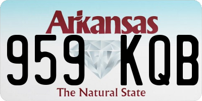AR license plate 959KQB