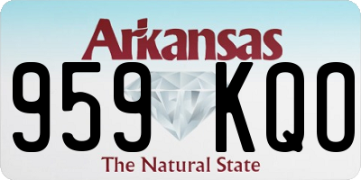AR license plate 959KQO