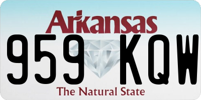 AR license plate 959KQW