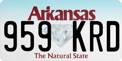 AR license plate 959KRD