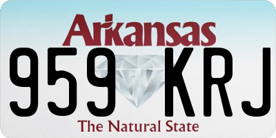 AR license plate 959KRJ
