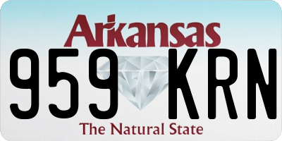 AR license plate 959KRN