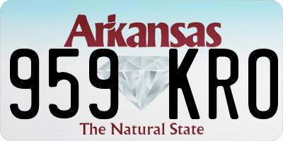 AR license plate 959KRO