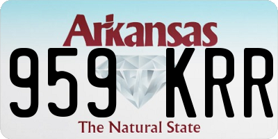 AR license plate 959KRR