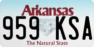 AR license plate 959KSA