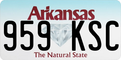AR license plate 959KSC